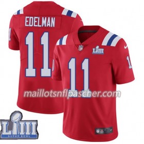 Maillot New England Patriots Julian Edelman 11 Nike Rouge 2019 Super Bowl LIII - Homme